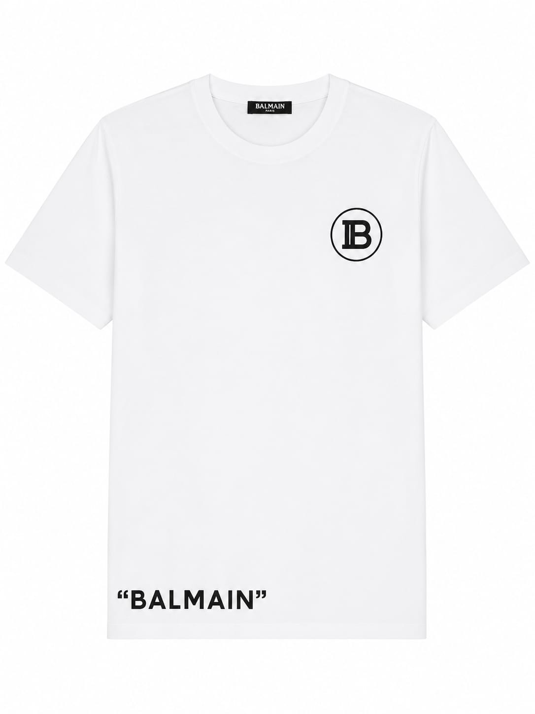 Camiseta Balmain com Patch de Logo